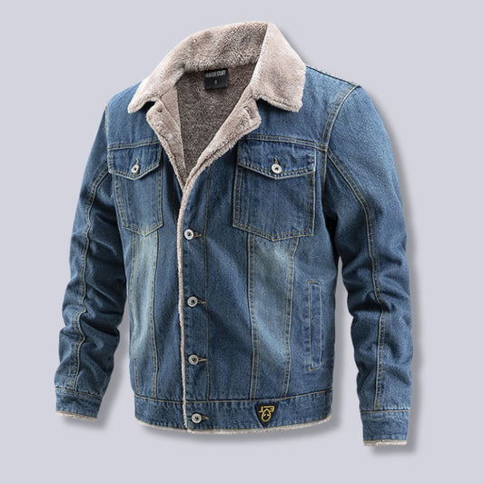 Denim Jacket Insulated Windproof Deep Pockets
