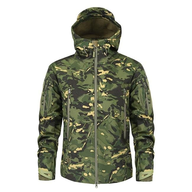Jacket Waterproof Hooded With Zippered Pockets