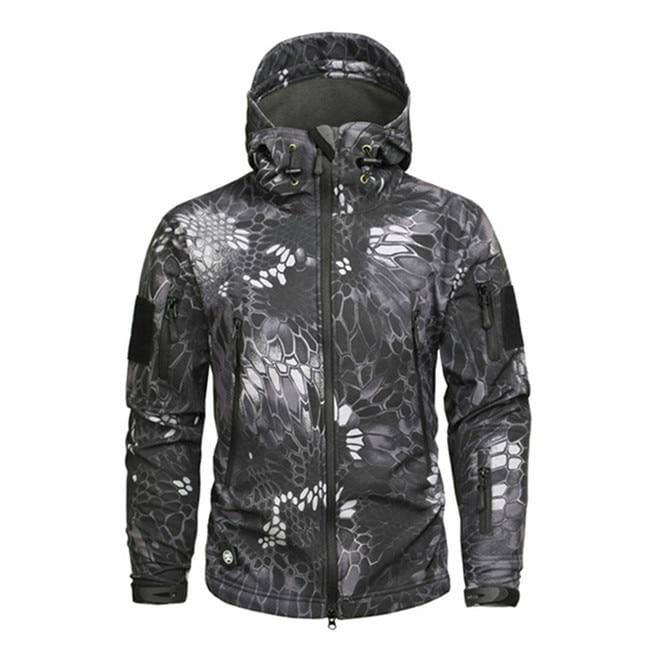 Jacket Waterproof Hooded With Zippered Pockets