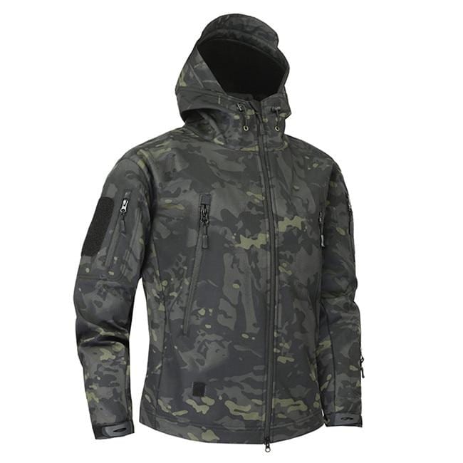 Jacket Waterproof Hooded With Zippered Pockets