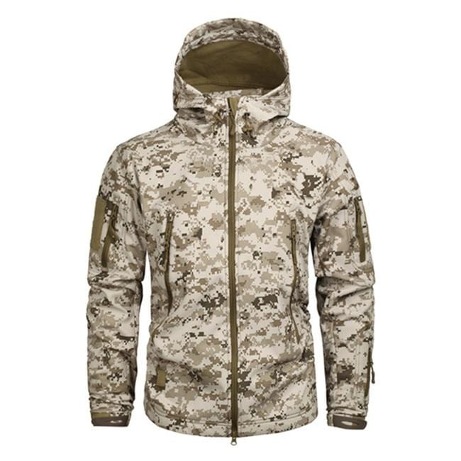 Jacket Waterproof Hooded With Zippered Pockets