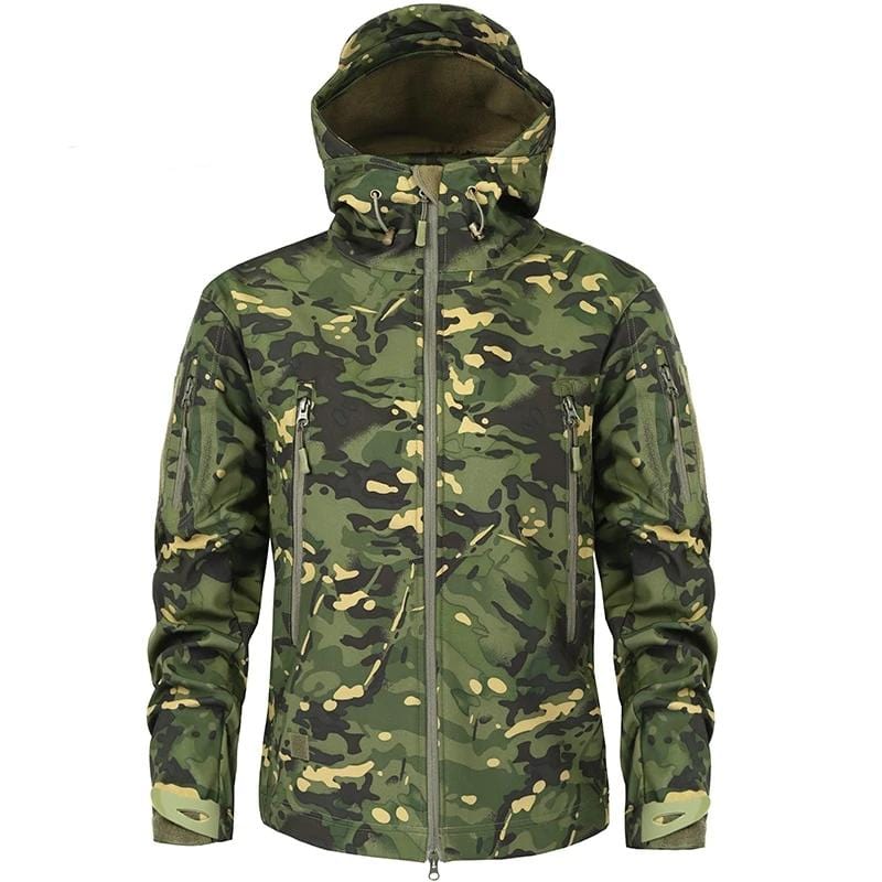Jacket Waterproof Hooded With Zippered Pockets