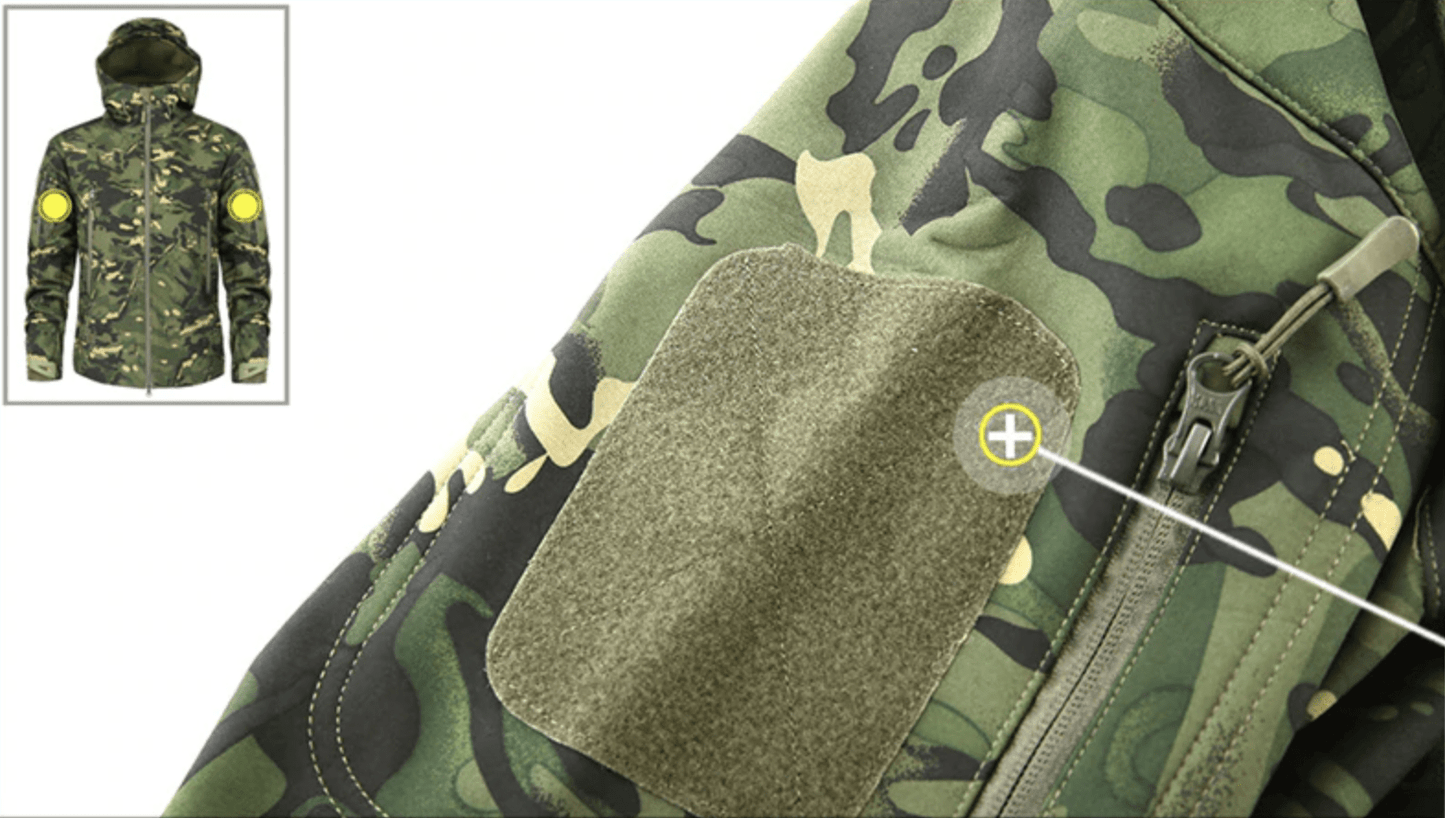 Jacket Waterproof Hooded With Zippered Pockets