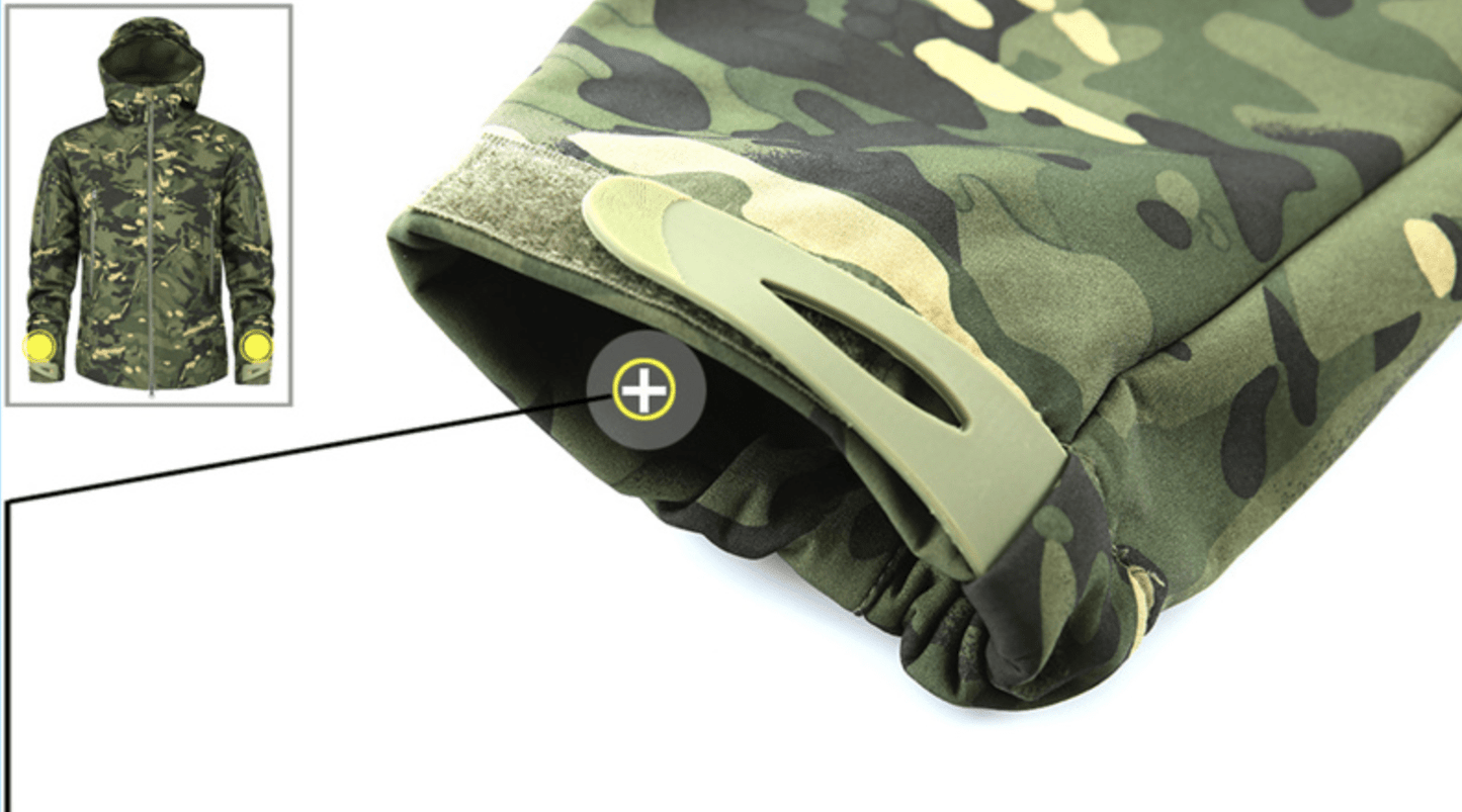 Jacket Waterproof Hooded With Zippered Pockets