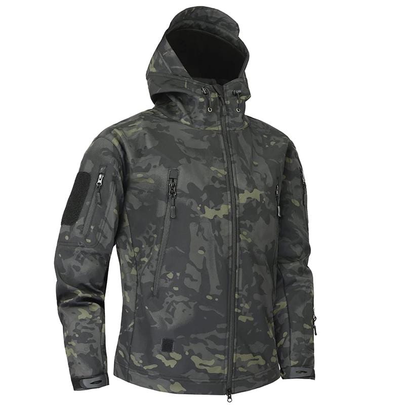 Jacket Waterproof Hooded With Zippered Pockets