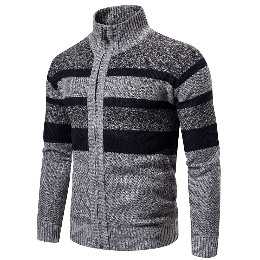 Cardigan Men's Striped Slim Fit