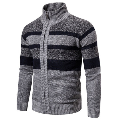 Cardigan Men's Striped Slim Fit