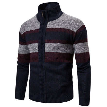 Cardigan Men's Striped Slim Fit