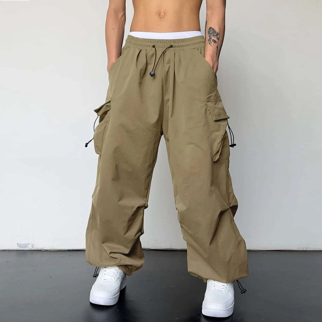 Cargo Joggers Lightweight Drawstring Waist
