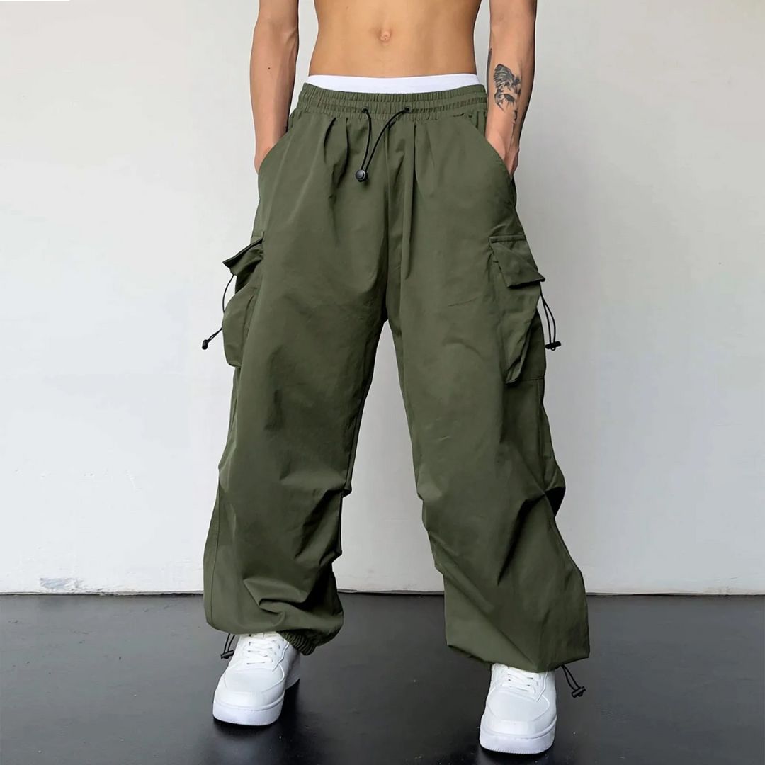 Cargo Joggers Lightweight Drawstring Waist