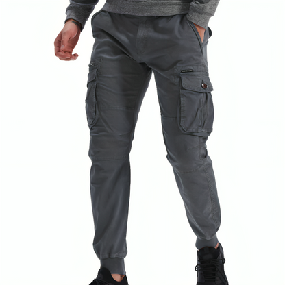 Cargo Trousers Mens Cotton Relaxed Fit