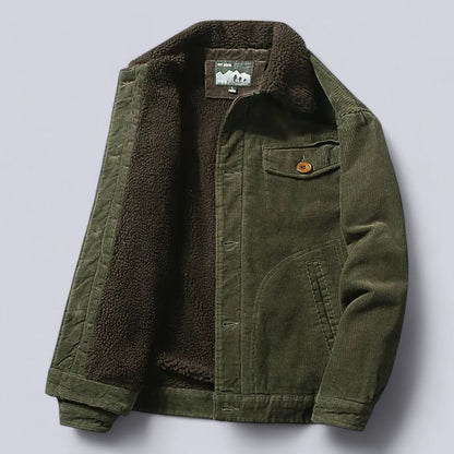 Corduroy Jacket Padded Cotton Lined Windproof