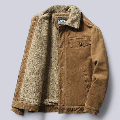 Corduroy Jacket Padded Cotton Lined Windproof