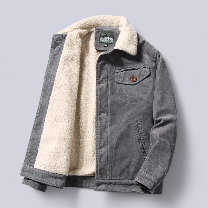 Corduroy Jacket Padded Cotton Lined Windproof