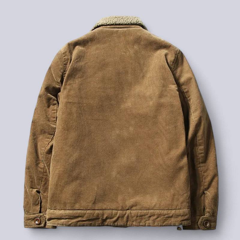 Corduroy Jacket Padded Cotton Lined Windproof