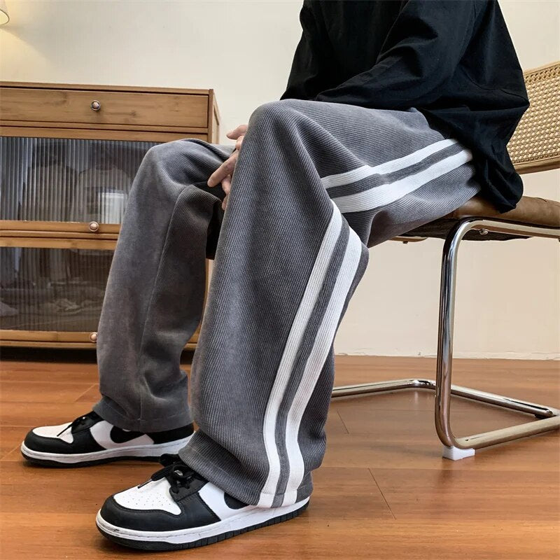 Corduroy Sweatpants Heavyweight Cotton Drawstring Waist