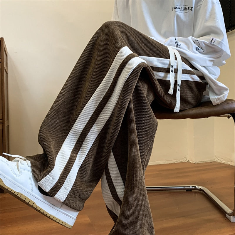 Corduroy Sweatpants Heavyweight Cotton Drawstring Waist
