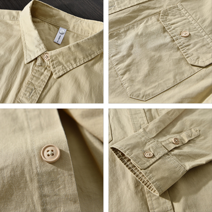 Cotton Shirt Lightweight Breathable Tailored Fit