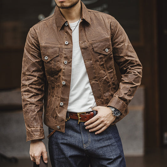 Cruiser Jacket Tin Cloth Short Lined