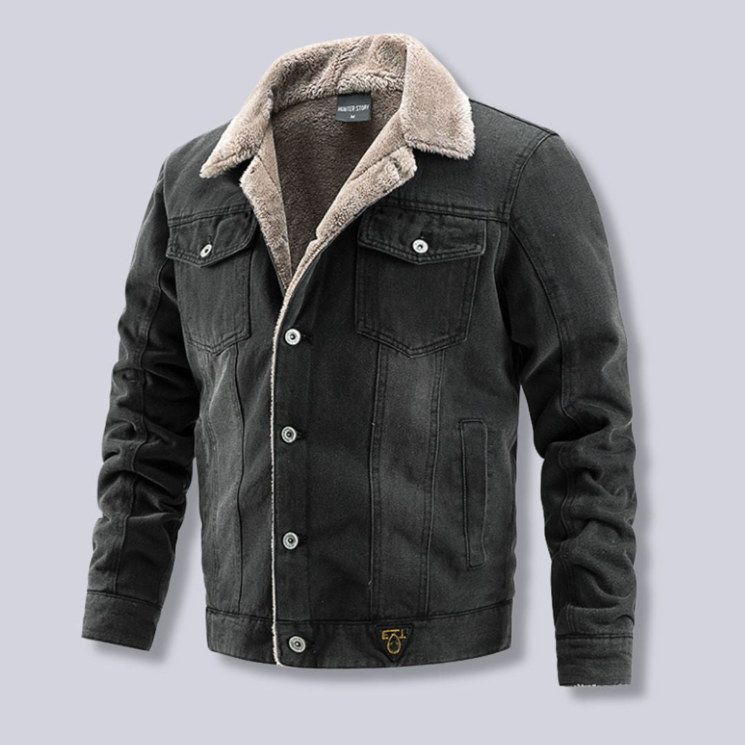 Denim Jacket Insulated Windproof Deep Pockets