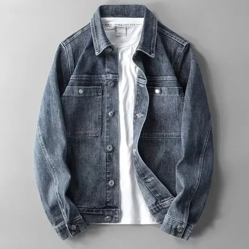 Denim Jacket Lightweight Cotton Tailored Fit