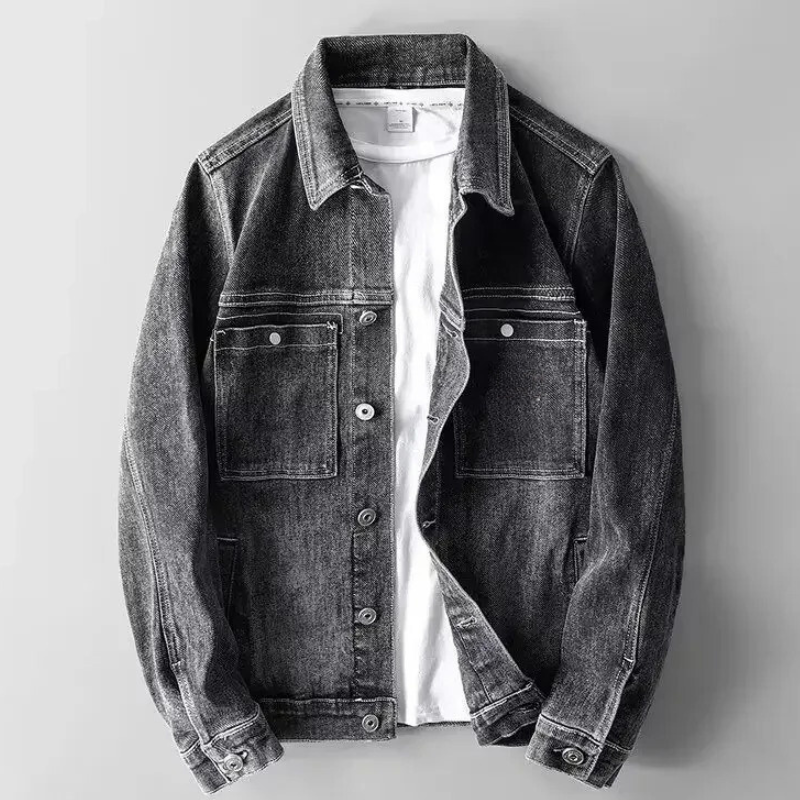 Denim Jacket Lightweight Cotton Tailored Fit