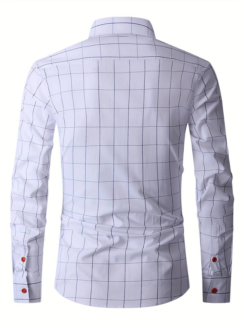 Dress Shirt Tailored Cotton Blend Anti Pilling