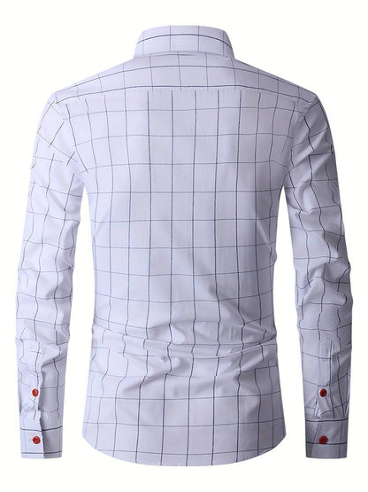 Dress Shirt Tailored Cotton Blend Anti Pilling