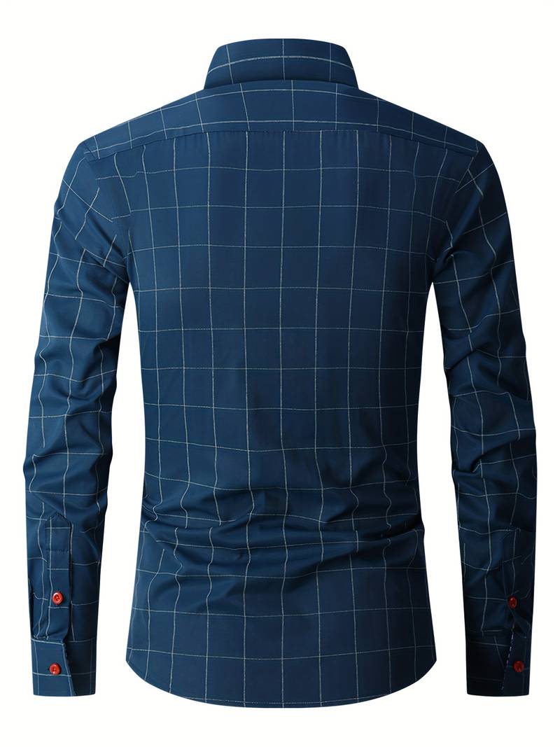 Dress Shirt Tailored Cotton Blend Anti Pilling