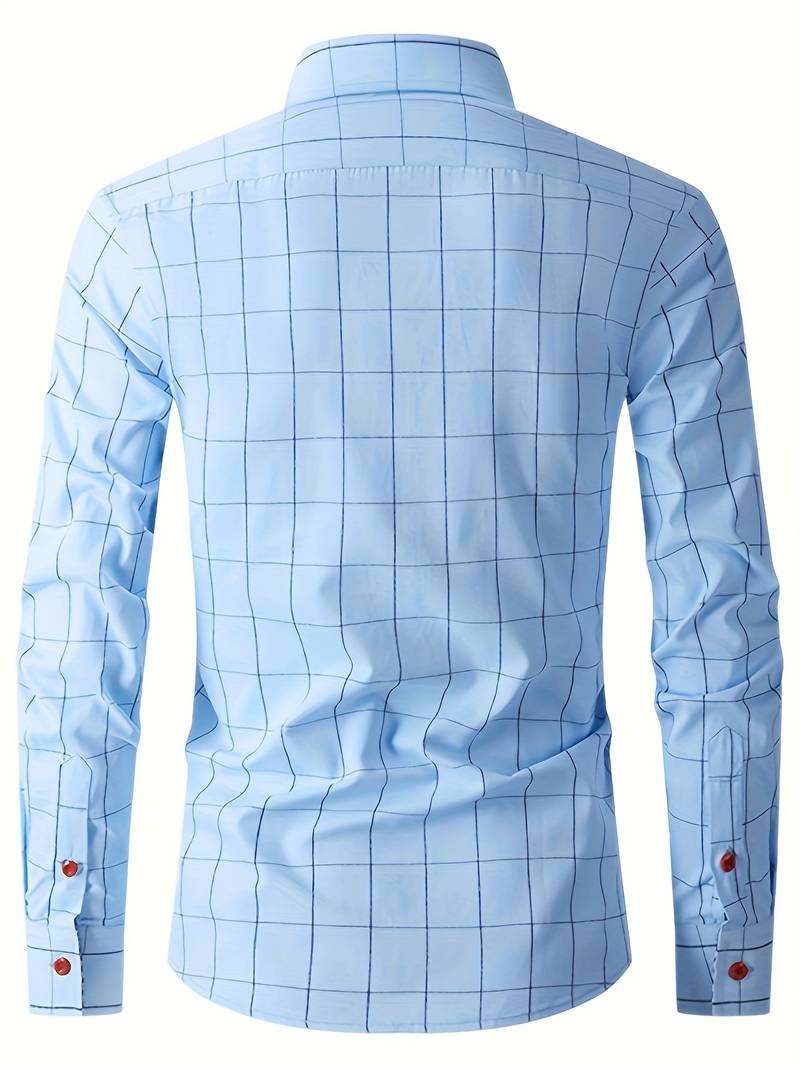 Dress Shirt Tailored Cotton Blend Anti Pilling