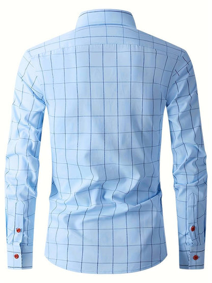 Dress Shirt Tailored Cotton Blend Anti Pilling