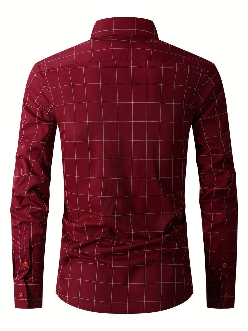 Dress Shirt Tailored Cotton Blend Anti Pilling