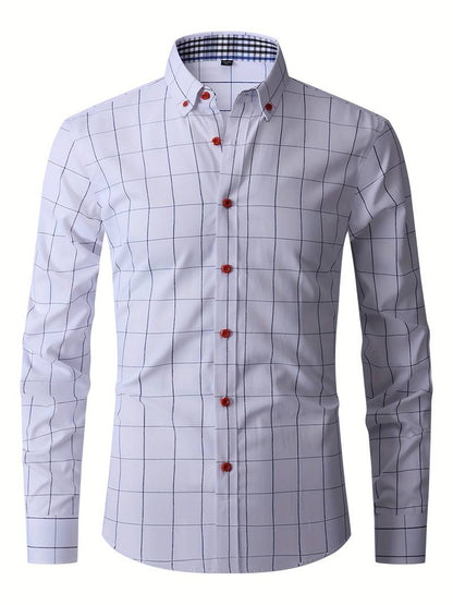 Dress Shirt Tailored Cotton Blend Anti Pilling