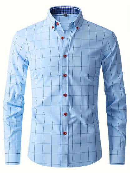 Dress Shirt Tailored Cotton Blend Anti Pilling