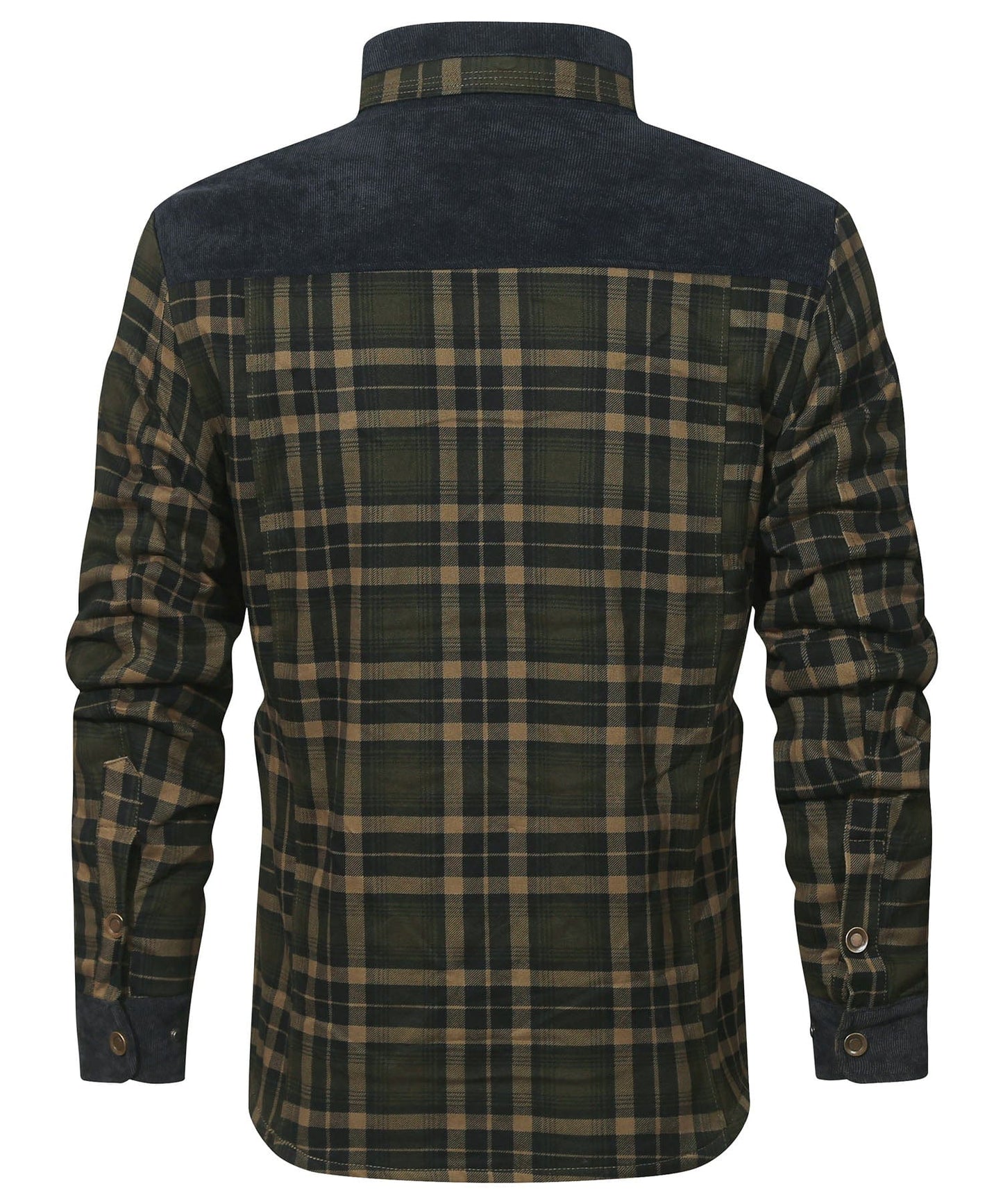 Flannel Jacket Quilted Faux Fur Lined