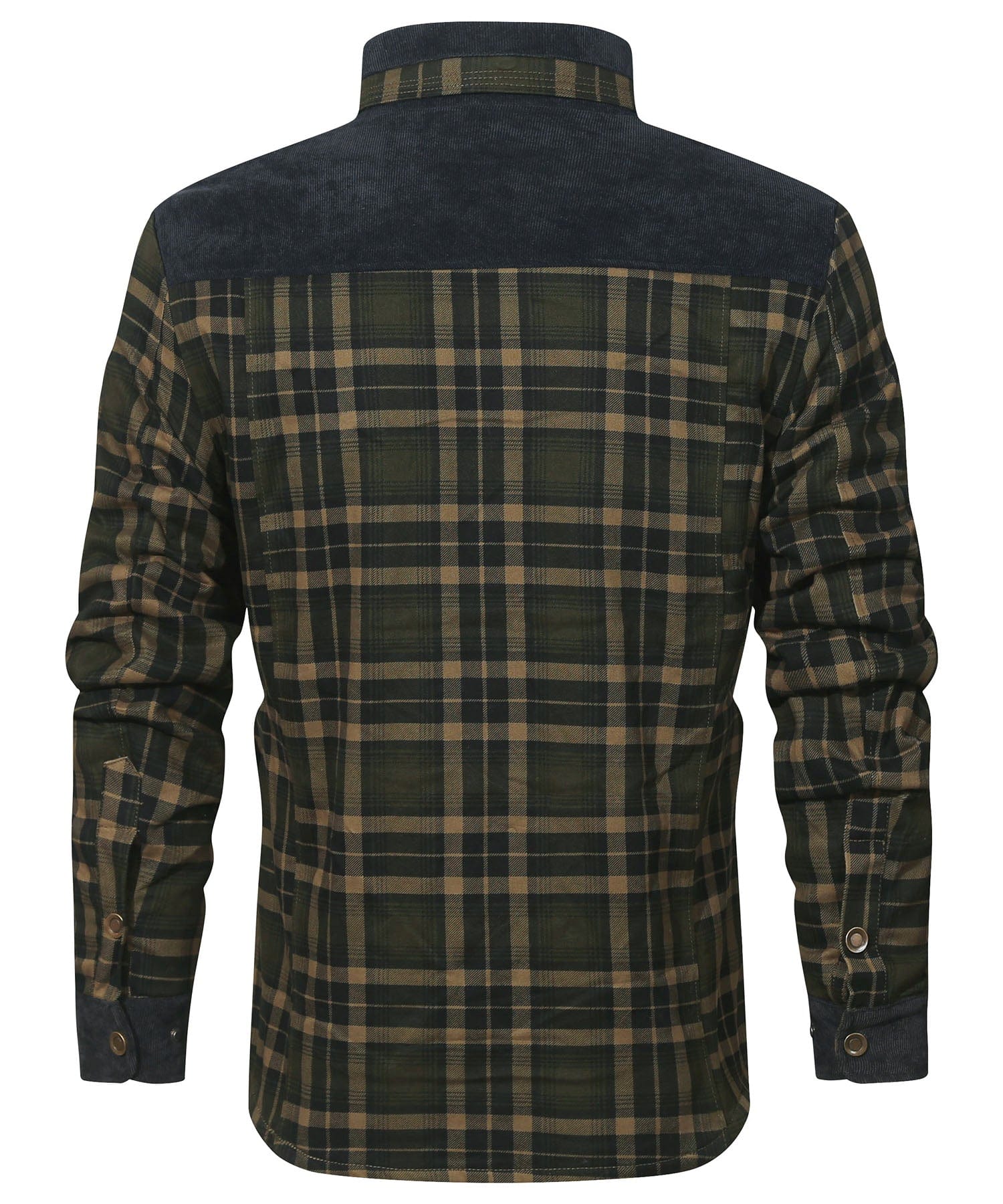 Flannel Jacket Quilted Faux Fur Lined