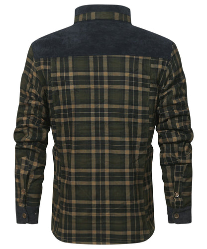 Flannel Jacket Quilted Faux Fur Lined