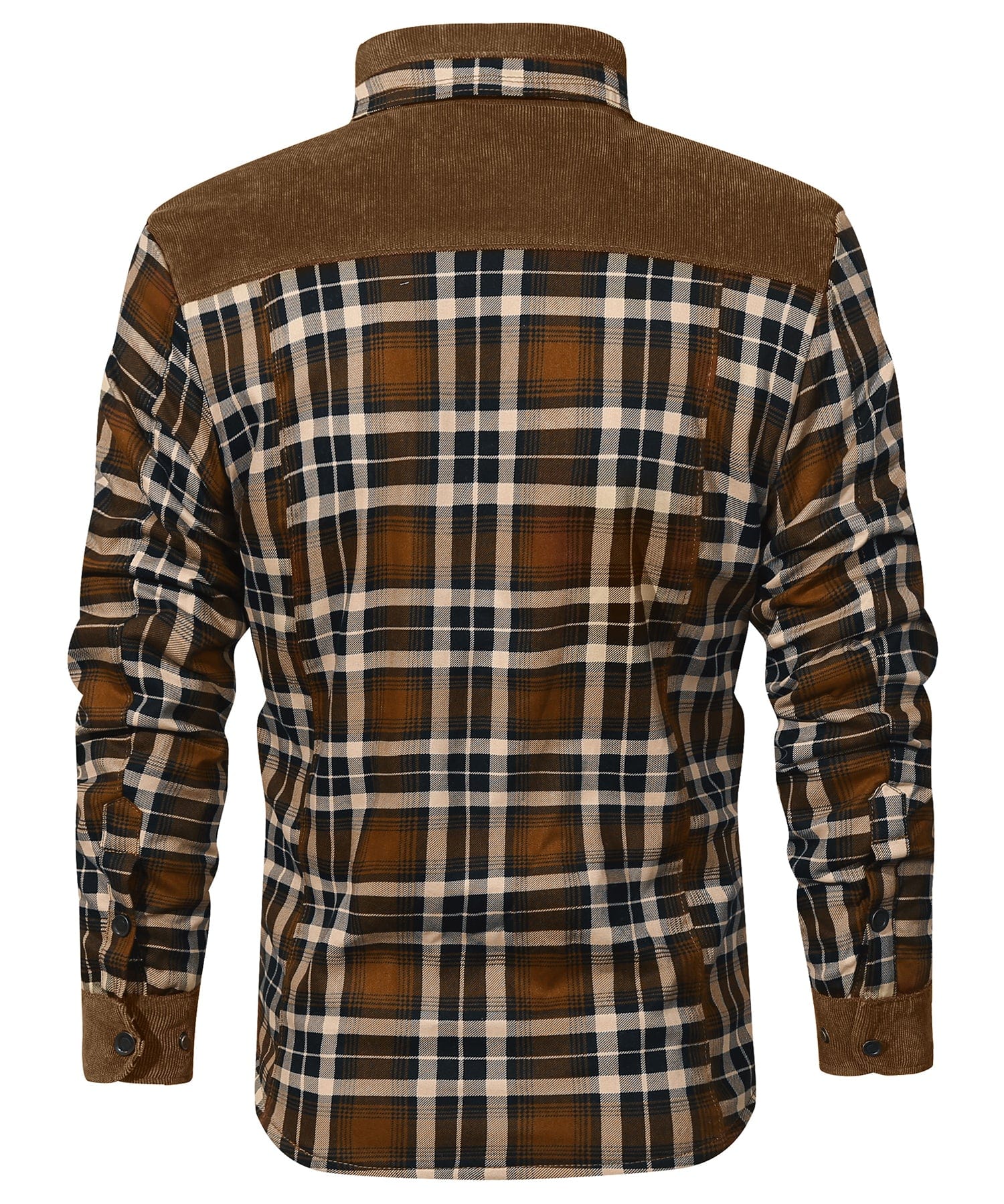 Flannel Jacket Quilted Faux Fur Lined