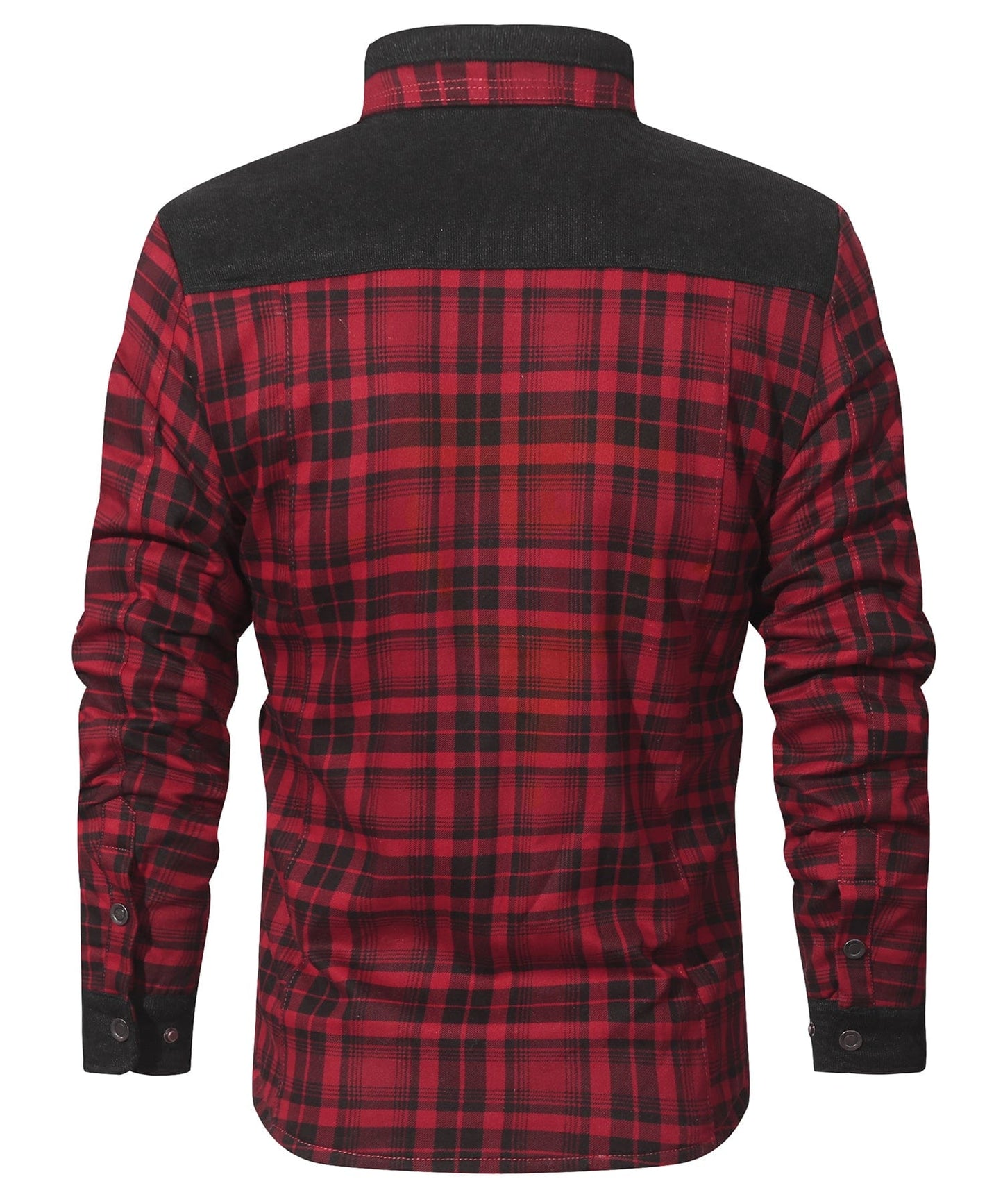 Flannel Jacket Quilted Faux Fur Lined