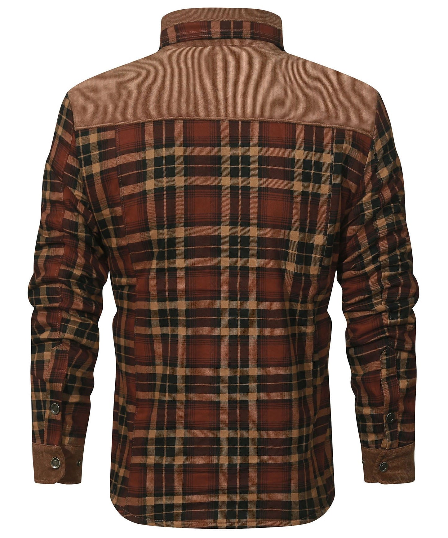 Flannel Jacket Quilted Faux Fur Lined