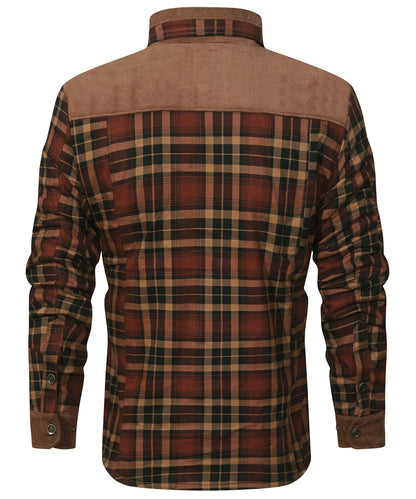 Flannel Jacket Quilted Faux Fur Lined