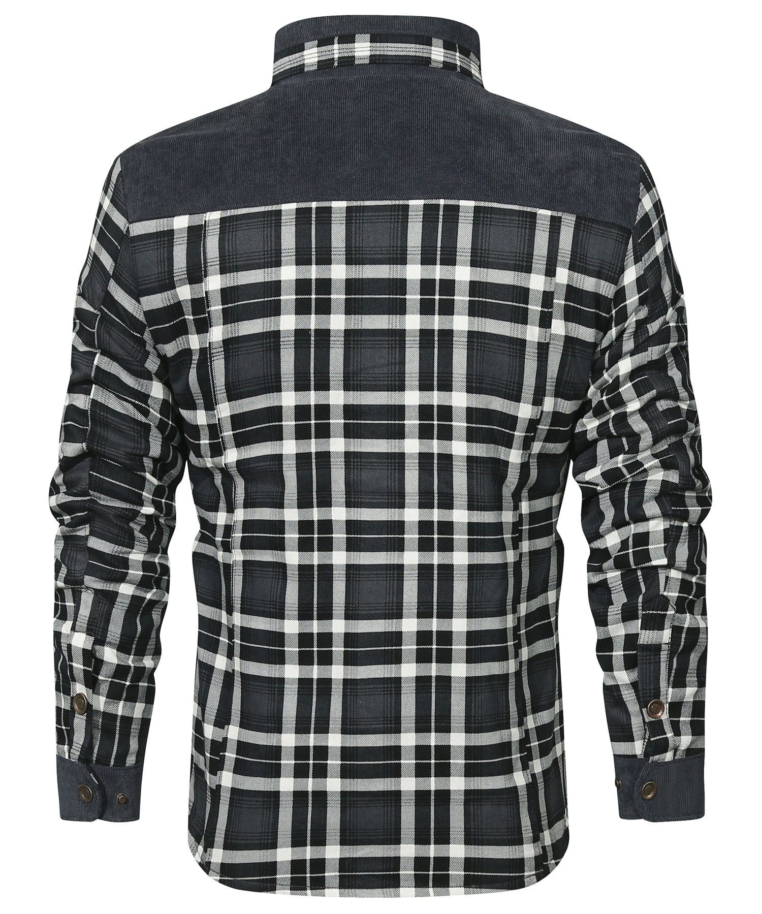 Flannel Jacket Quilted Faux Fur Lined