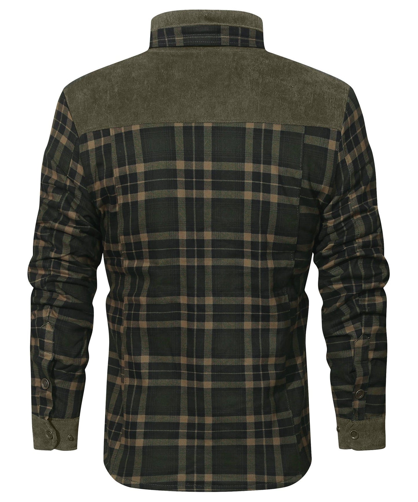 Flannel Jacket Quilted Faux Fur Lined