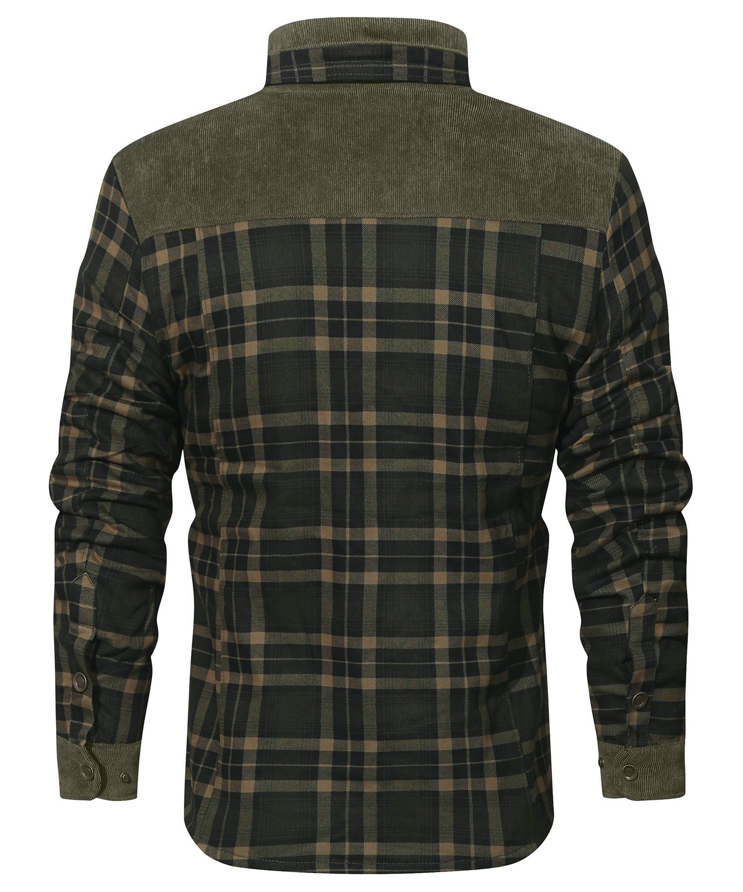 Flannel Jacket Quilted Faux Fur Lined