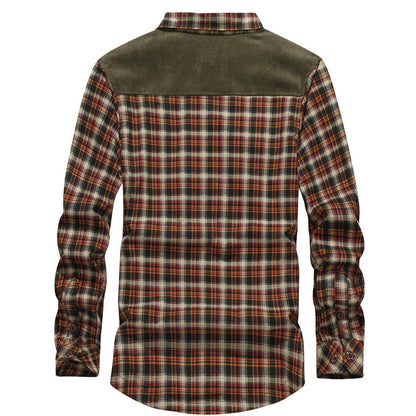 Flannel Jacket Quilted Sleeves Faux Fur Lined