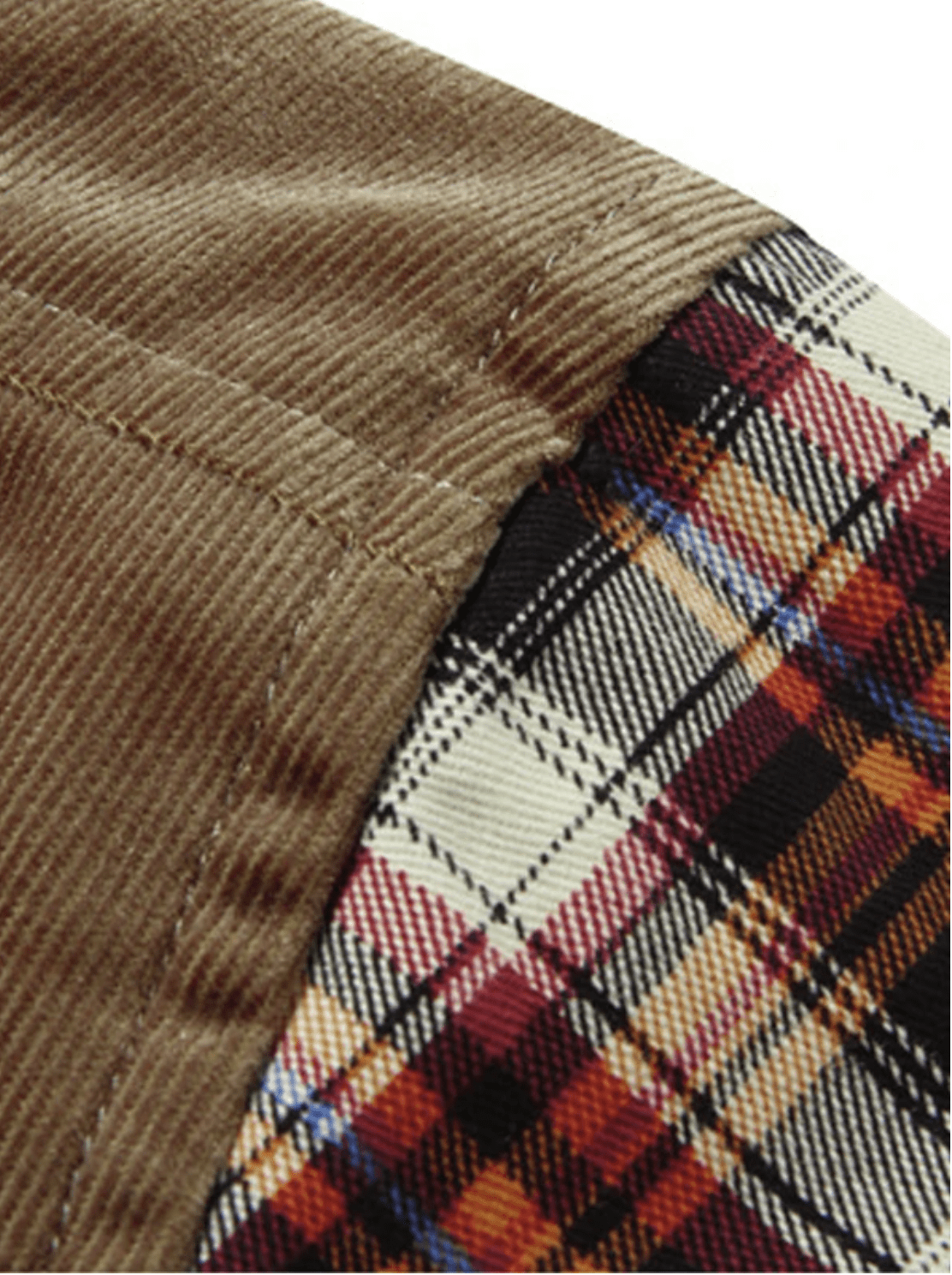 Flannel Jacket Quilted Sleeves Faux Fur Lined