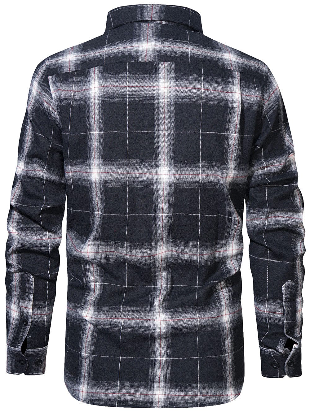 Flannel Shirt Cotton Blend Plaid Long Sleeve