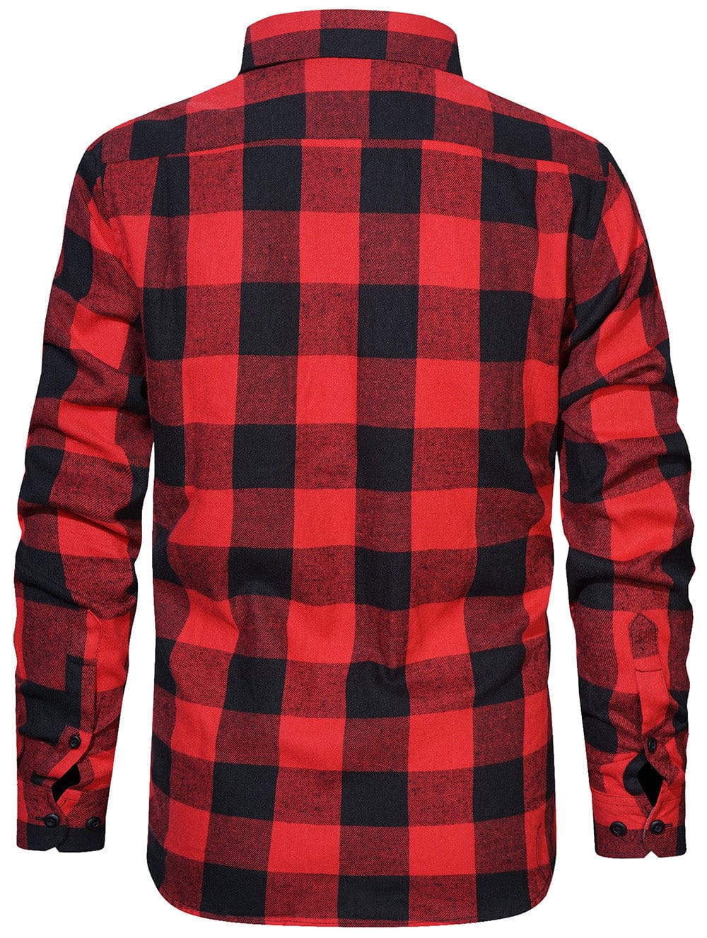 Flannel Shirt Cotton Blend Plaid Long Sleeve