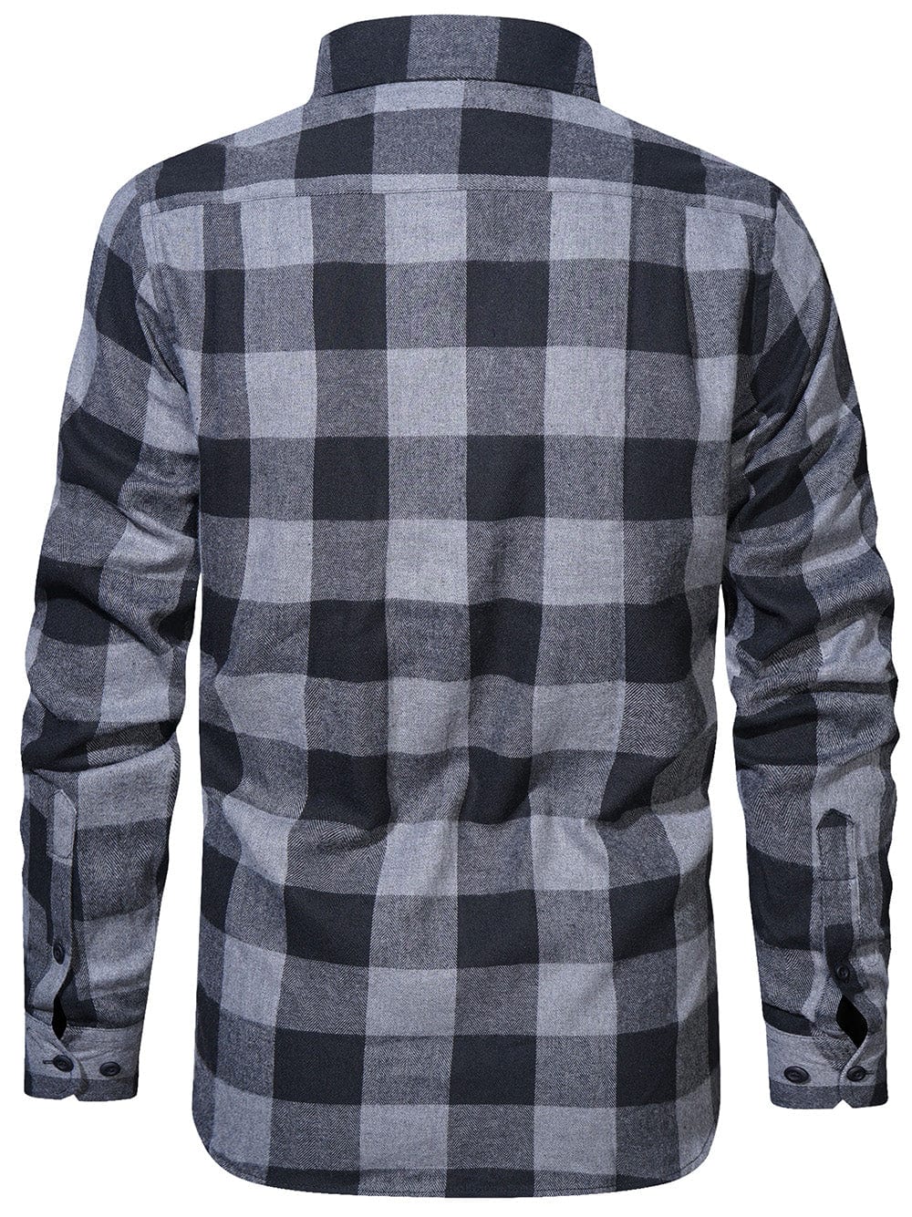Flannel Shirt Cotton Blend Plaid Long Sleeve