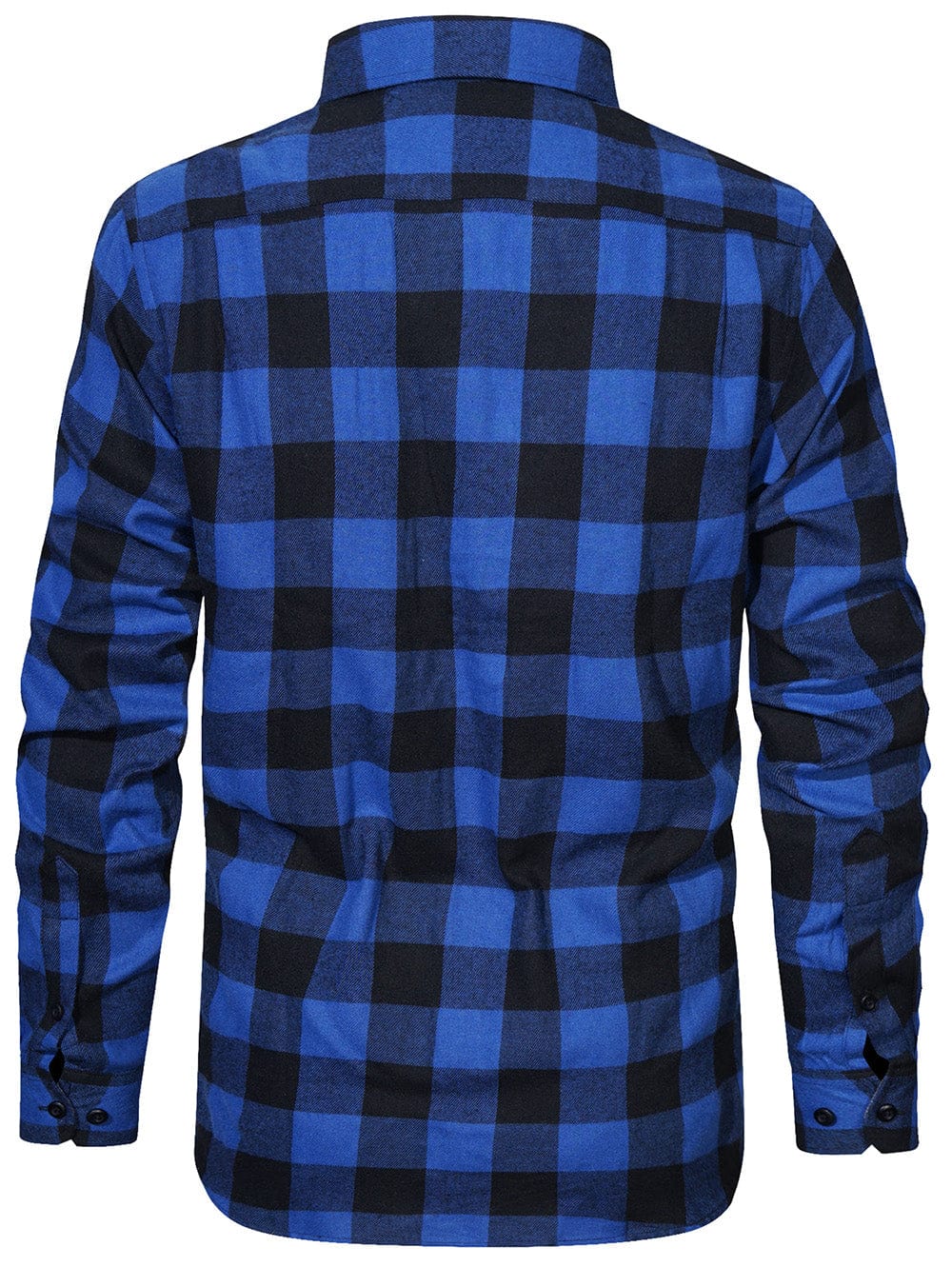 Flannel Shirt Cotton Blend Plaid Long Sleeve